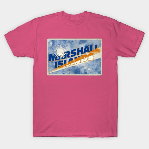 The Marshall Islands vintage style retro souvenir T-Shirt by DesignerPropo